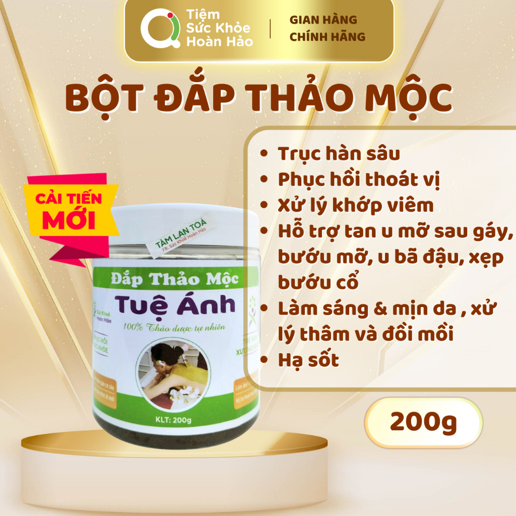 BỘT ĐẮP THẢO MỘC - 200g - Trục hàn sâu - Hỗ trợ điều trị thoái hóa nặng hiệu quả