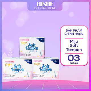 Băng vệ sinh dạng ống Soft Tampon Miju - thấm hút không rò rỉ tới 8 giờ