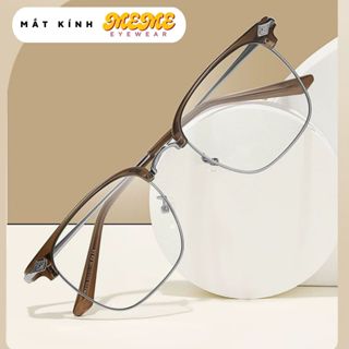  Mắt kính nam nữ gọng kính thời trang chống bụi tia UV ánh sáng xanh gọng vuông tròn cao cấp Titan Mắt Kính MEME Y9 