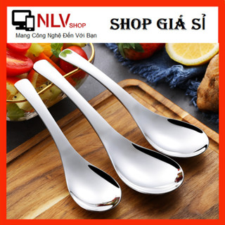 Muỗng ăn cơm, ăn súp chất liệu inox không sỉ cao cấp, sáng bóng, cán ngắn, thìa ăn tráng miệng nhỏ gọn, dùng decor