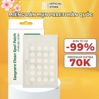 Miếng dán mụn Hàn Quốc Prreti mỏng nhẹ giảm sưng mụn tái tạo da tự nhiên tiện dụng 88 miếng Zentop