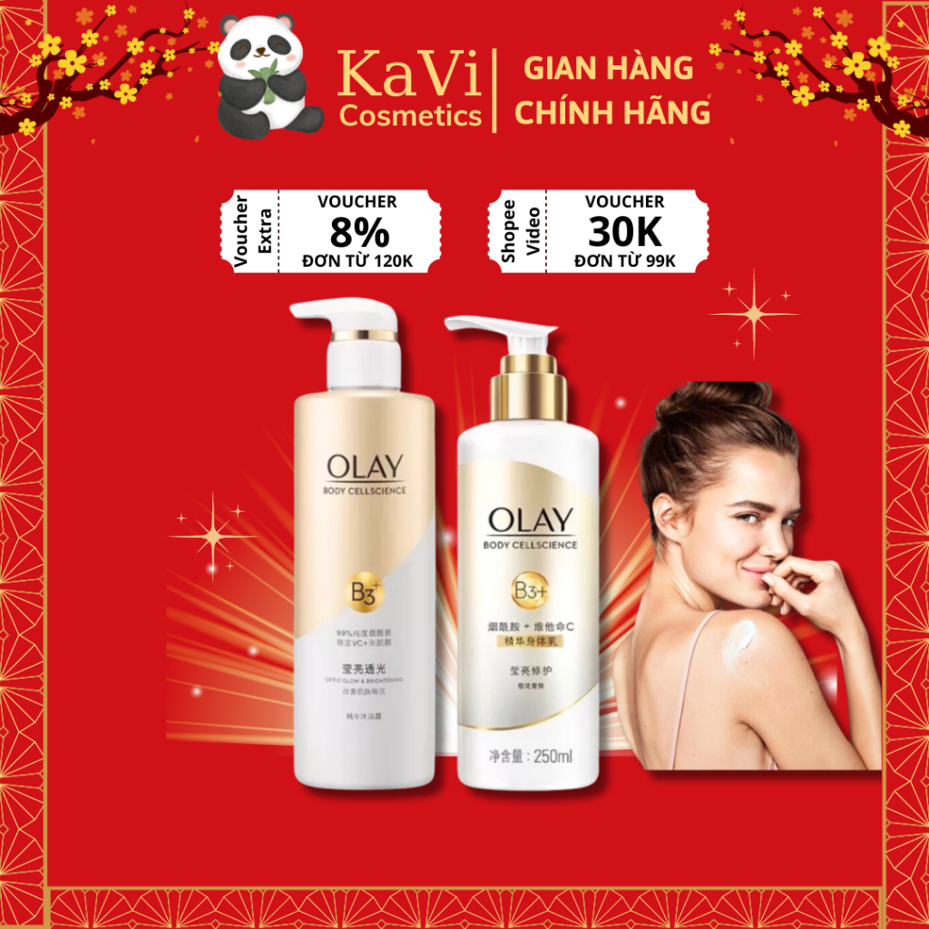 (HÀNG SẴN) COMBO OLAY SỮA TẮM 500ML + LOTION 250ML