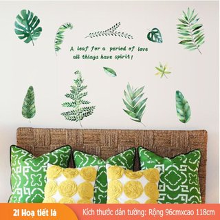 Decal trang trí tường - Họa Tiết Lá Bắc Âu mới-BA9238