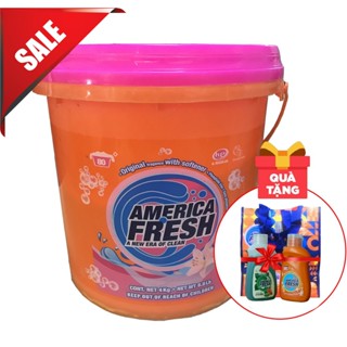 Bột giặt America Fresh Bucket 4kg (Tặng Combo AMERICA FRESH)