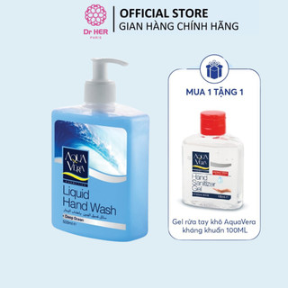 Nước rửa tay kháng khuẩn AQUAVERA nước biển sạch sâu an toàn cho da 500ML
