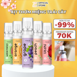 Xịt Thơm Miệng Thơm Mát Khử Mùi Hôi Vị Đào, Bạc Hà Heyxi Chăm Sóc Răng Miệng Zentop