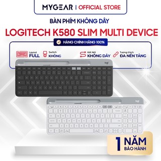Bàn phím không dây Logitech K580 Slim Multi Device Wireless Bluetooth - Bảo hành chính hãng 60 tháng
