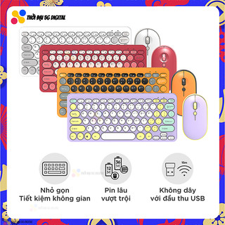 GK500 Chuột và bàn phím không dây Combo 2.4G Ergonomic nhỏ gọn im lặng cho máy tính và máy tính xách tay 78 nú