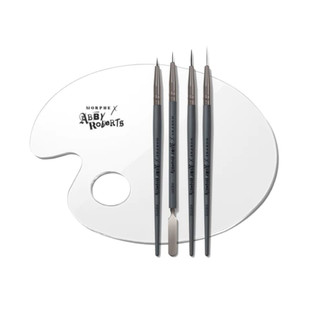 Bộ cọ eyeliner morphe x abby robert the artcasts 5-piece artist’s detail brush & mixing palette set