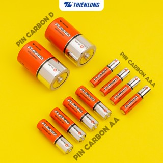 Pin than, pin Carbon Thiên Long Flexio, nhiều loại AA/ AAA/ D, Hạn sử dụng 3 năm, không chứa thủy ngân