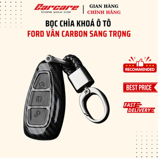 Ốp chìa khóa Ford-bọc chìa khóa vân carbon cho xe ô tô M8