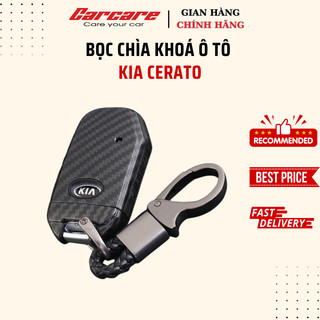 Ốp chìa khóa Kia Cerato 2016-2018, 2019-2020-bọc chìa khóa vân carbon cho xe ô tô M9