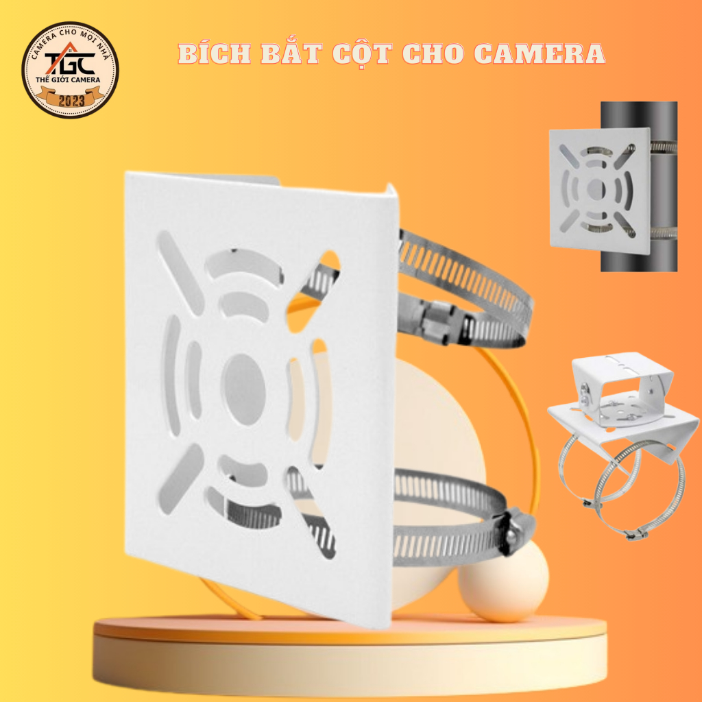 Bích bắt cột cho camera , mặt bích gắn cột cho camera giám sát