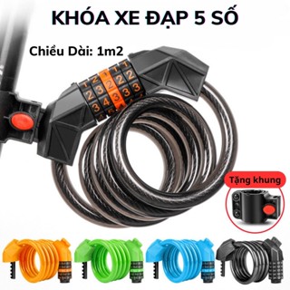 Khóa Xe Đạp Phụ Kiện Xe Đạp Khóa Dây Xe Đạp Mật Mã 4 Số Lõi Thép Cao Cấp Chống Cắt Ổ Khóa Xe Đạp Chống Trộm Thông Minh