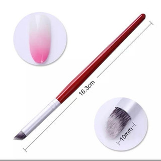 Cọ dặm omber cán gỗ đầu tròn làm móng. Cọ dặm omber