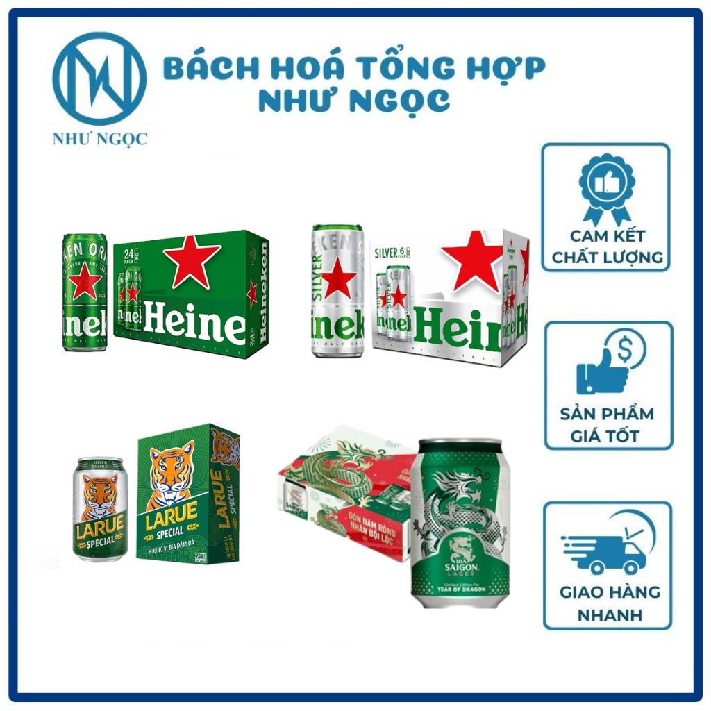Bia heineken/ Larue Special/ Sài Gòn Lager - Bách Hóa Tổng Hợp Như Ngọc