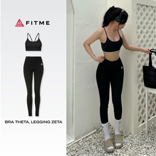 Bộ quần áo tập gym nữ Fitme áo bra 2 dây Theta, quần legging dài chất liệu thun co giãn 4 chiều