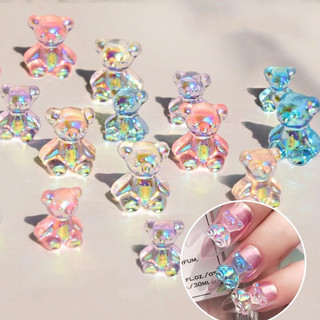 Set 50 charms gấu mix màu trang trí móng