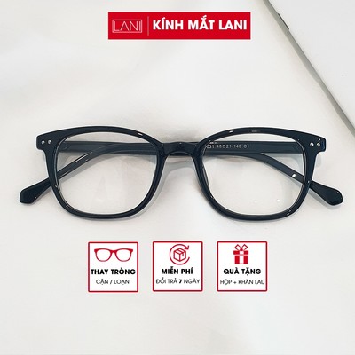 Gọng kính cận nhựa dẻo basic dáng vuông Lani B031 - Lắp mắt cận có độ theo yêu cầu