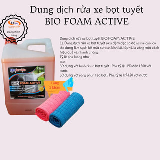 Dung dịch rửa xe bọt tuyết bio foam active 5l