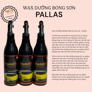 Combo 2 chai wax dưỡng bóng sơn xe pallas 333ml
