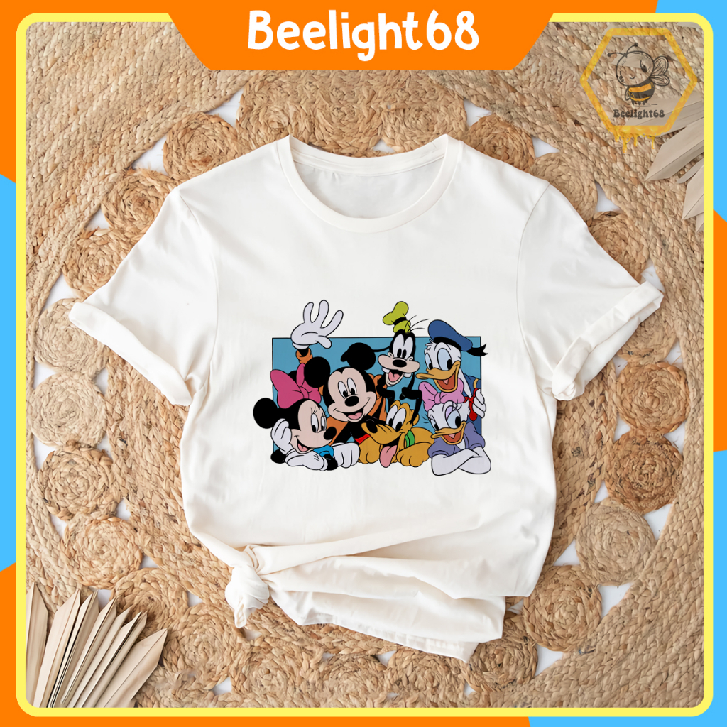 Áo thun nam nữ Oversize in hình Disney Mickey Mouse Minnie Donald Duck Daisy 29