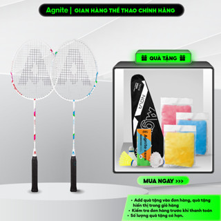 [TẶNG CẦU] Vợt cầu lông (2 chiếc) Agnite chính hãng, tặng kèm cầu, bao đựng, bộ cầu lông khung cacbon nhiều mẫu