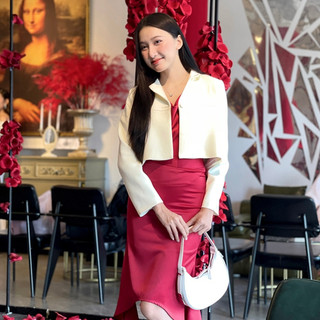 Áo khoác blazer nữ RUZA tay dài dáng công sở màu kem thời trang thanh lịch KBB009 010