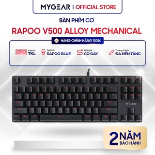 Bàn phím cơ có dây Rapoo V500 Alloy Mechanical Gaming - Bảo hành chính hãng 36 tháng