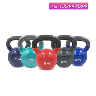 Tạ ấm 8kg hay còn gọi là tạ bình vôi, tạ chuông chất liệu gang đặc bọc cao su cao cấp