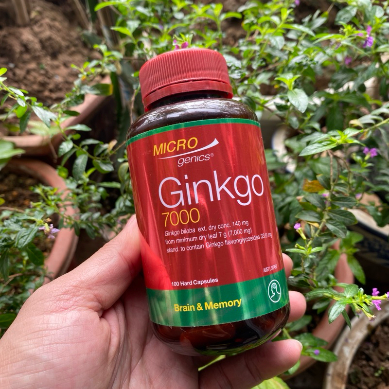 💚 (Hàng Úc) Viên uống Microgenics Ginkgo 7000 100 viên, tăng cường trí nhớ, sự tập trung và tỉnh táo