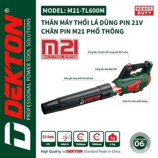 Máy thổi lá dekton dùng hệ m21 / m21-tl600m / turbo / chân phổ thông makita