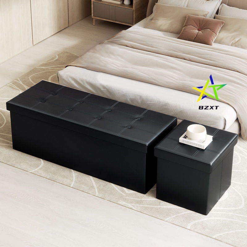 ghế hộp Phân lưu trữ Ghế hộp đựng đồ đa năng 2 trong 1 - Gấp gọn chắc chắn và tiện lợi, Hộp lưu trữ Ghế sofa