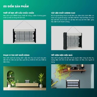Đèn bắt muỗi, đèn bắt côn trùng Rạng Đông model RD-DBM02 500x250mm