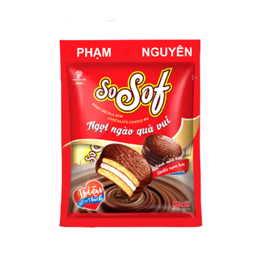 Bánh Choco PN (bịch 12 cái / 216g)