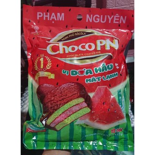 Bánh Choco PN Vị Dưa Hấu (bịch 12 cái / 204G)