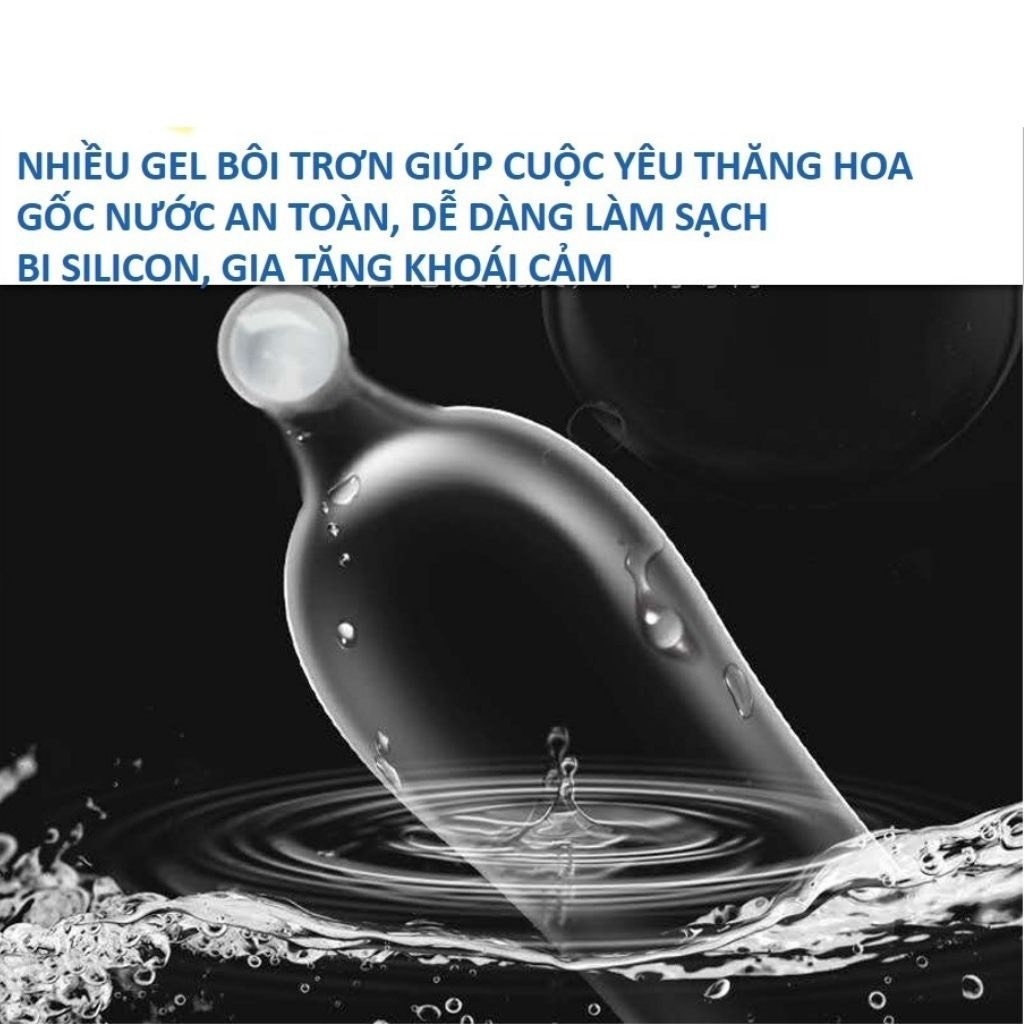 SU4 Bao cao su Bi OLO Trắng Soft Growth, mỏng, nhiều gel bôi trơn, tăng chiều dài 1,5cm