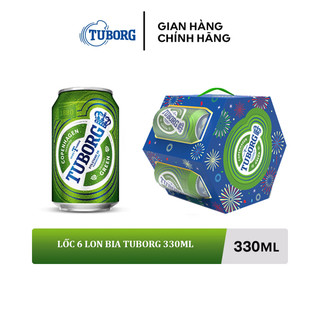 Combo 2 lốc 6 lon bia tuborg 330ml