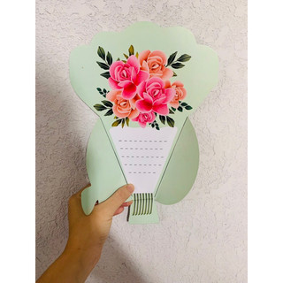 Thiệp bó hoa quà tặng ý nghĩa sáng tạo, mẫu thiệp màu