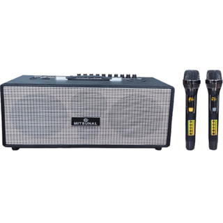 Loa karaoke xách tay Mitsunal M5S kèm theo 2 mic kim loại hàng chính hãng