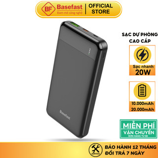 Sạc dự phòng 20000mAh Basefast Pin sạc nhanh 20W chống cháy nổ thích hợp cho iP samsung xiaomi.