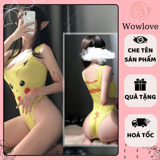 Bộ Bodysuit liền thân xẻ đáy hoạ tiết đáng yêu