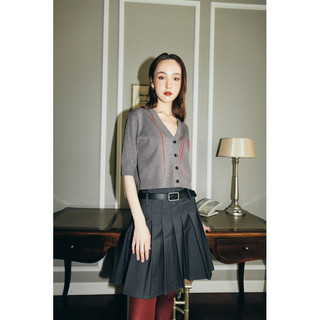 DVRK - Áo Cardigan Nữ Tay Lửng Dệt Kim PRIVÉ HEART LOGO-DVRK-24SS