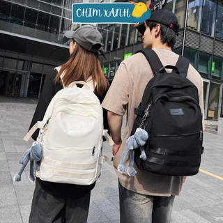  Balo đi học nam nữ unisex basic trắng đen xinh xắn đơn giản cá tính thời trang ulzzang hàn quốc nhiều ngăn CX32 