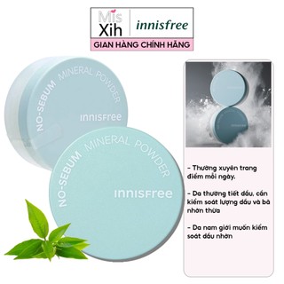 [Mẫu mới] PHẤN PHỦ BỘT KIỀM DẦU INNISFREE NO SEBUM