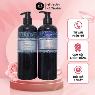 Cặp Dầu Gội Xả Hischer Argan oil 1000ml Ý Hàng Chính Hãng Giúp Tóc Mềm Mượt Bồng Bềnh Chống Xơ Rối - HT130