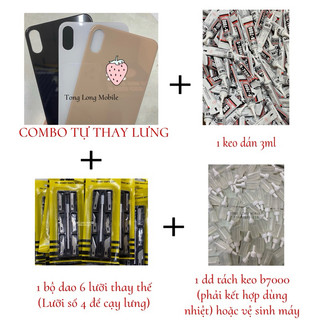  Combo tự thay kính lưng LỖ TO dành cho X/XS/XSMAX