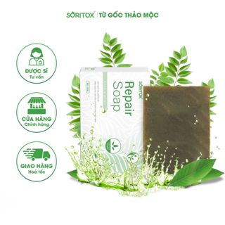  Xà bông lá Neem cho da Mụn lưng Mụn viêm Viêm lỗ chân lông Sáng da Mờ thâm từ thảo mộc - SORITOX SOAP 130GR 