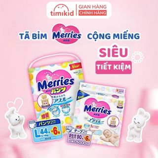 Tã Bỉm Quần/Dán Merries Chính Hãng Nội Địa Nhật Cộng Miếng Đủ Size - Timikid