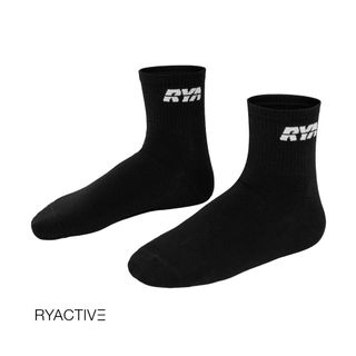 Tất thể thao cổ cao ryactive - tất rya màu đen